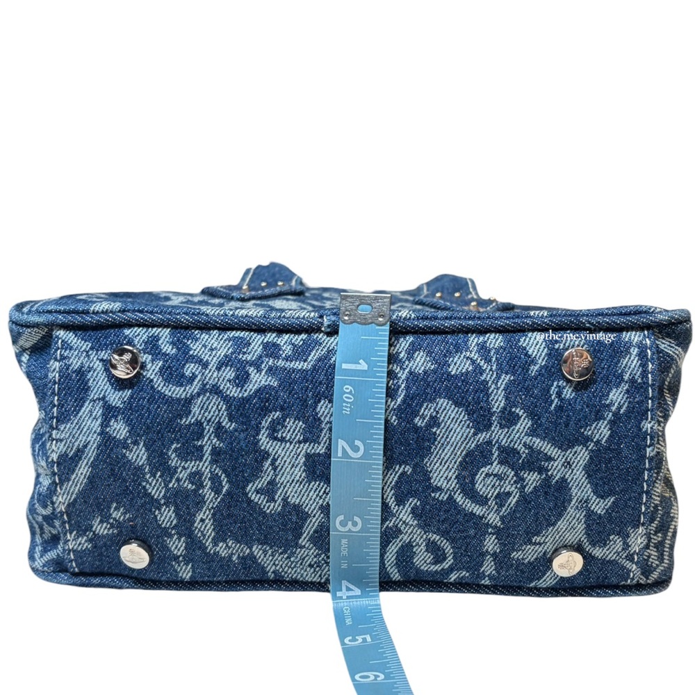 RARE Vivienne Westwood S/S 1992 reprinted Boulle Print Jean Bowler Bag - Picture 12 of 13